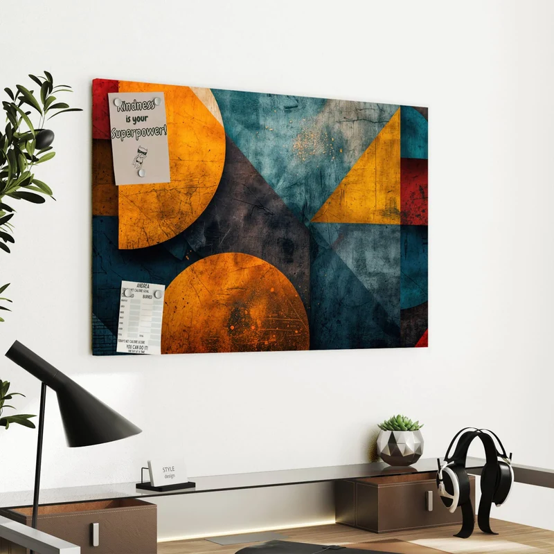 Metall Magnettafel - Kreise und Dreiecke