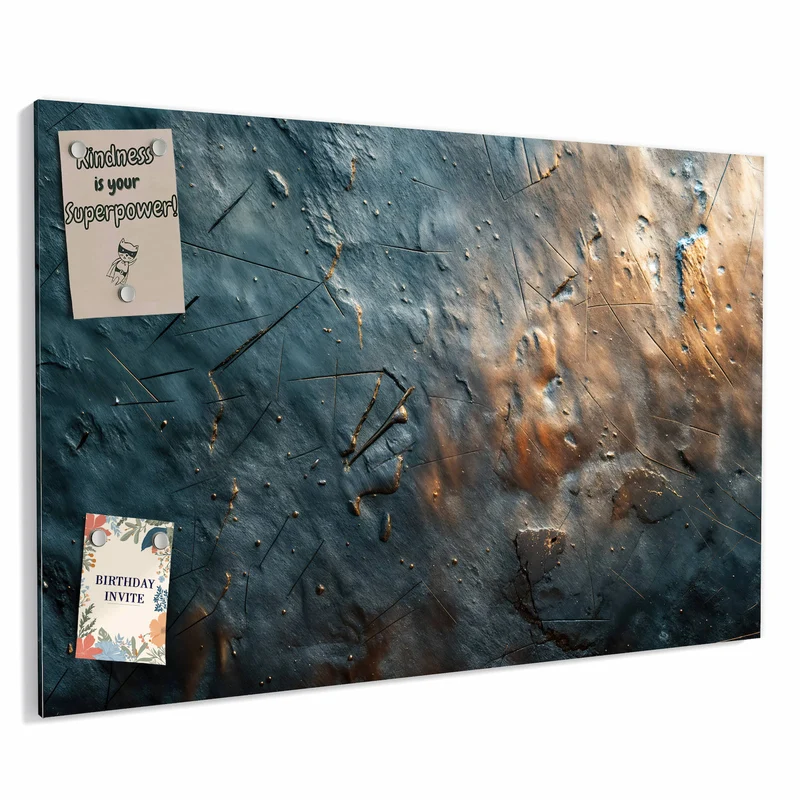 Metall Magnettafel - Zerkratzter Schiefer