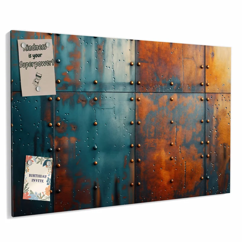 Metall Magnettafel - Genietetes Blech