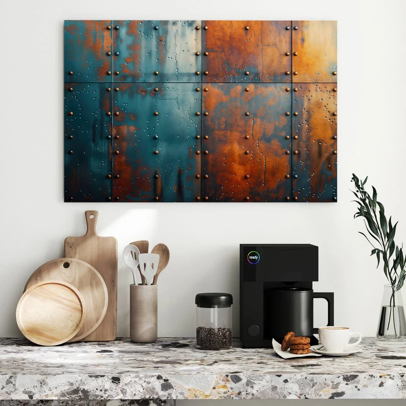 Metall Magnettafel - Genietetes Blech