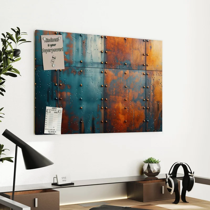 Metall Magnettafel - Genietetes Blech