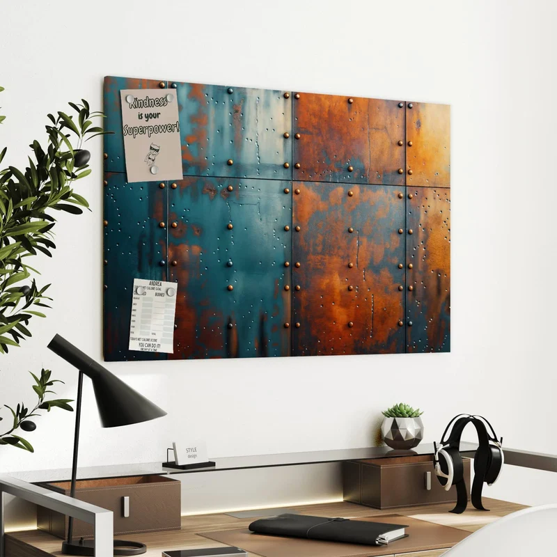 Metall Magnettafel - Genietetes Blech