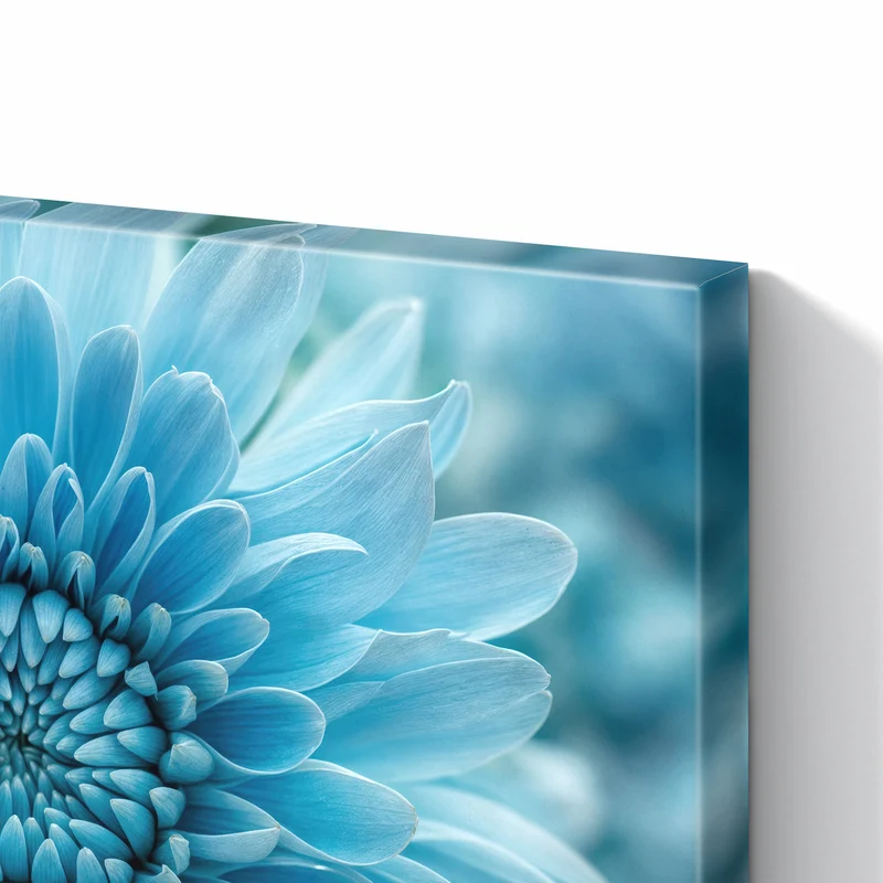 Metall Magnettafel - Blüte mit Türkiskern