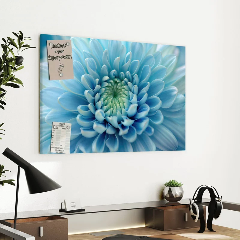 Metall Magnettafel - Helle Chrysantheme
