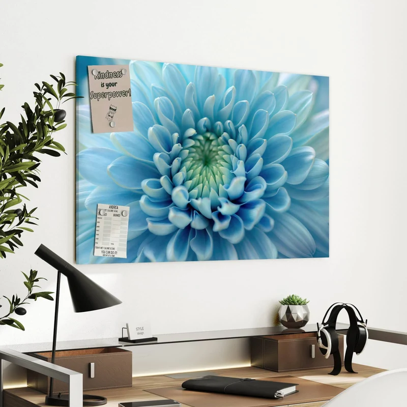 Metall Magnettafel - Helle Chrysantheme