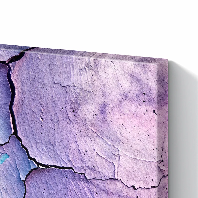 Metall Magnettafel - Risse in Violett