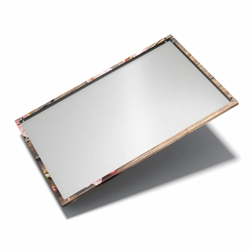 Metall Magnettafel - Zweige auf Dunkelholz