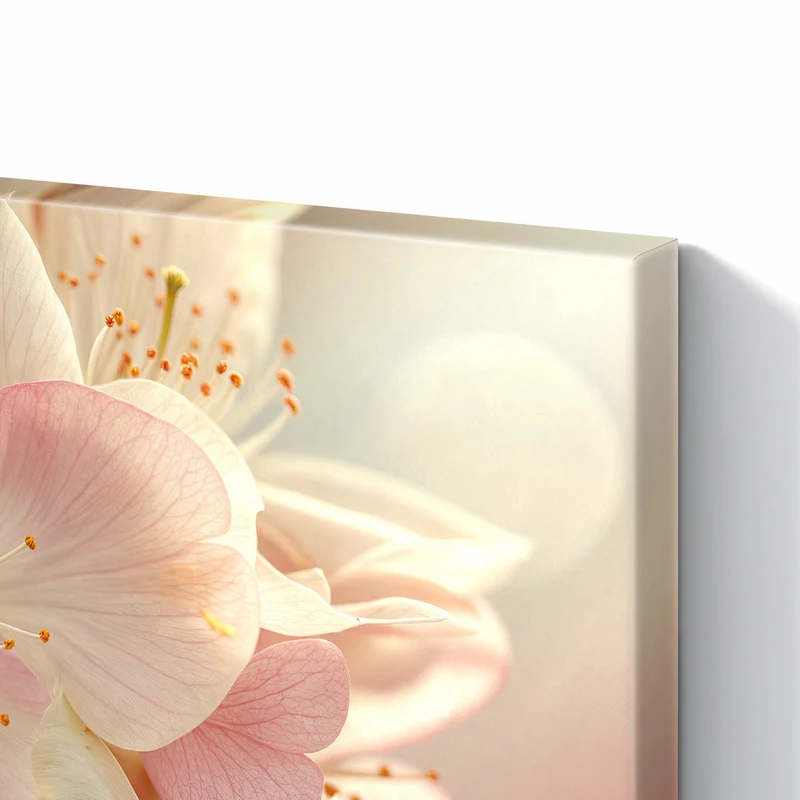 Metall Magnettafel - Rosa Frühlingsblüten