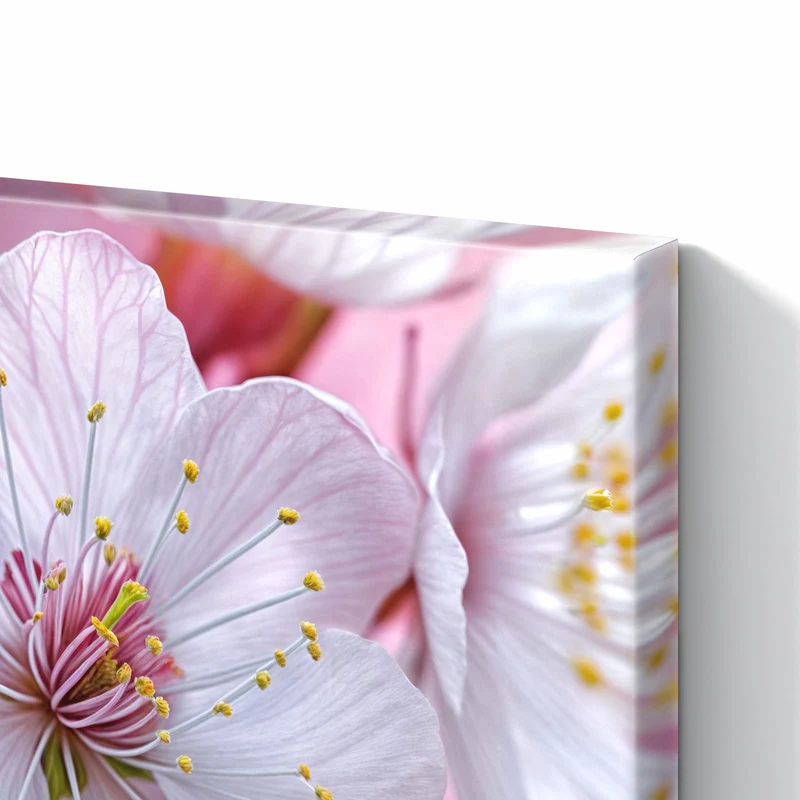 Metall Magnettafel - Rosa Blüten am Zweig