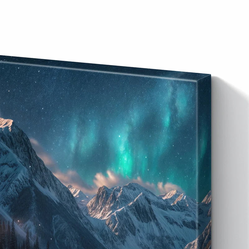 Metall Magnettafel - Berghütte im Winter