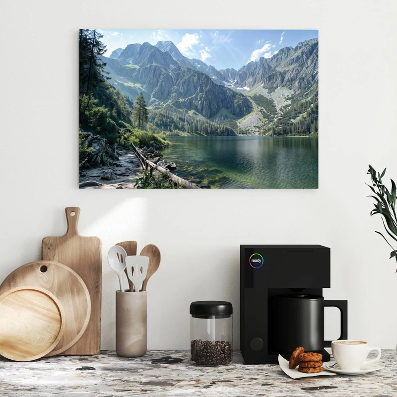 Metall Magnettafel - Grüner Bergsee
