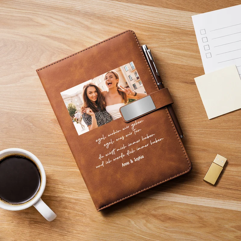 Ich Werde Immer Bei Dir Sein - Personalisierte Geschenke Beste Freundin | Notizbuch Mit Stift Foto