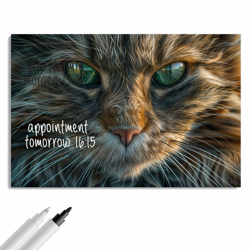 Metall Magnettafel - Getigerte Katze
