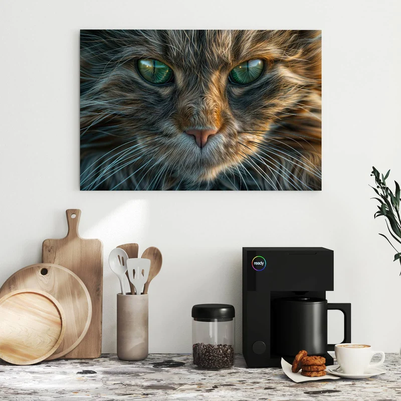 Metall Magnettafel - Getigerte Katze