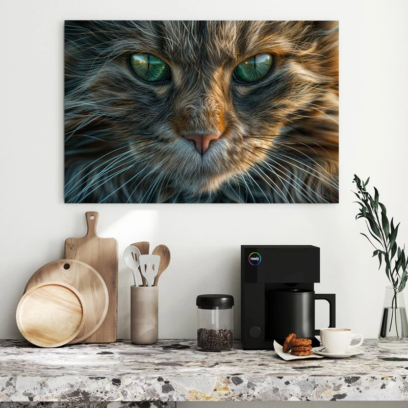 Metall Magnettafel - Getigerte Katze
