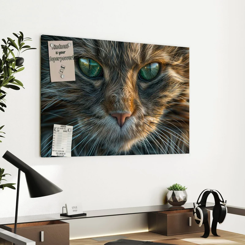 Metall Magnettafel - Getigerte Katze