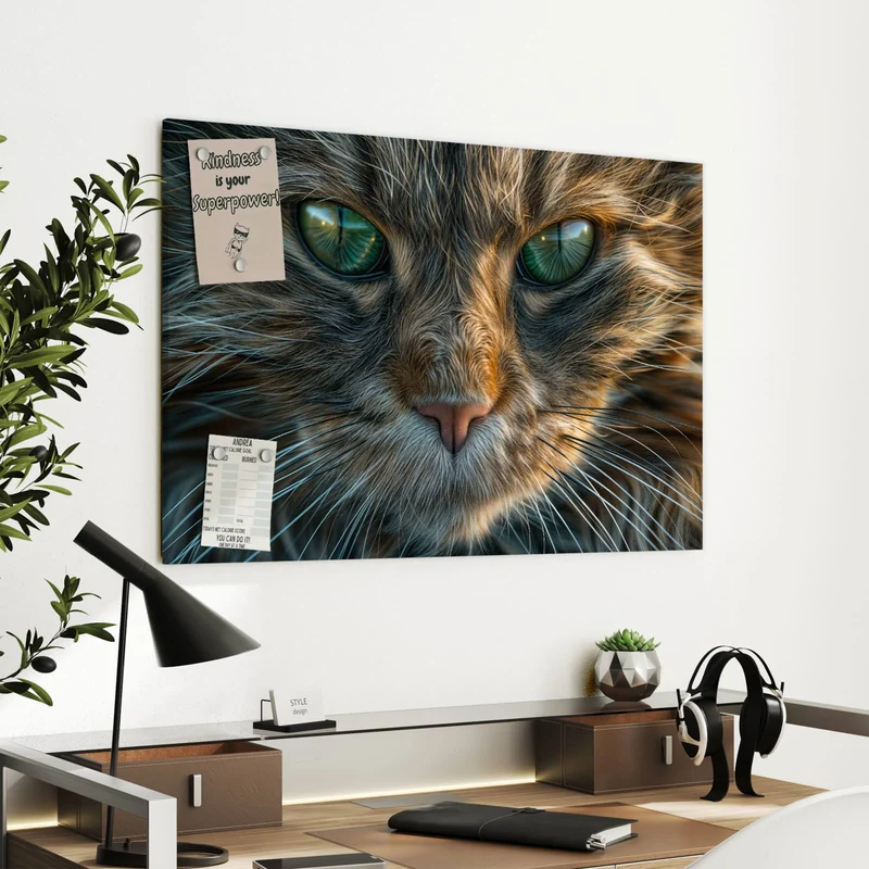 Metall Magnettafel - Getigerte Katze