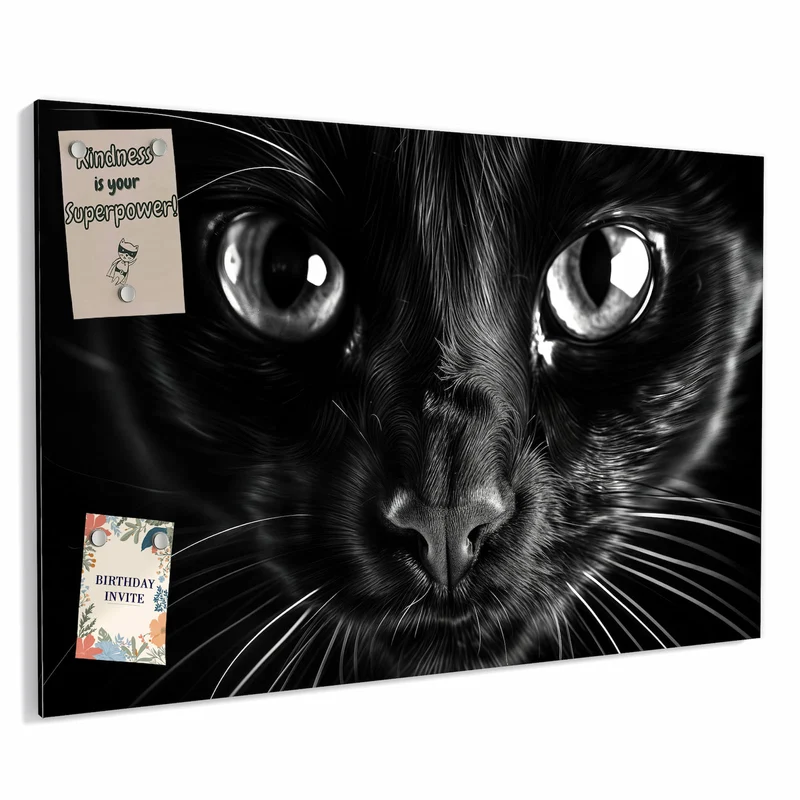 Metall Magnettafel - Katzengesicht