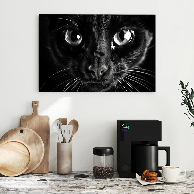 Metall Magnettafel - Katzengesicht