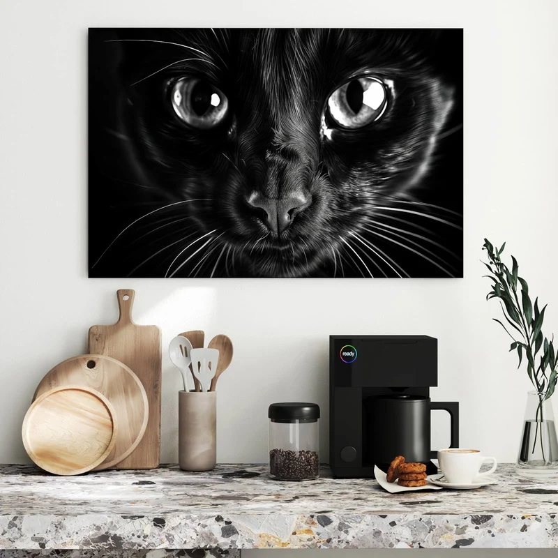 Metall Magnettafel - Katzengesicht