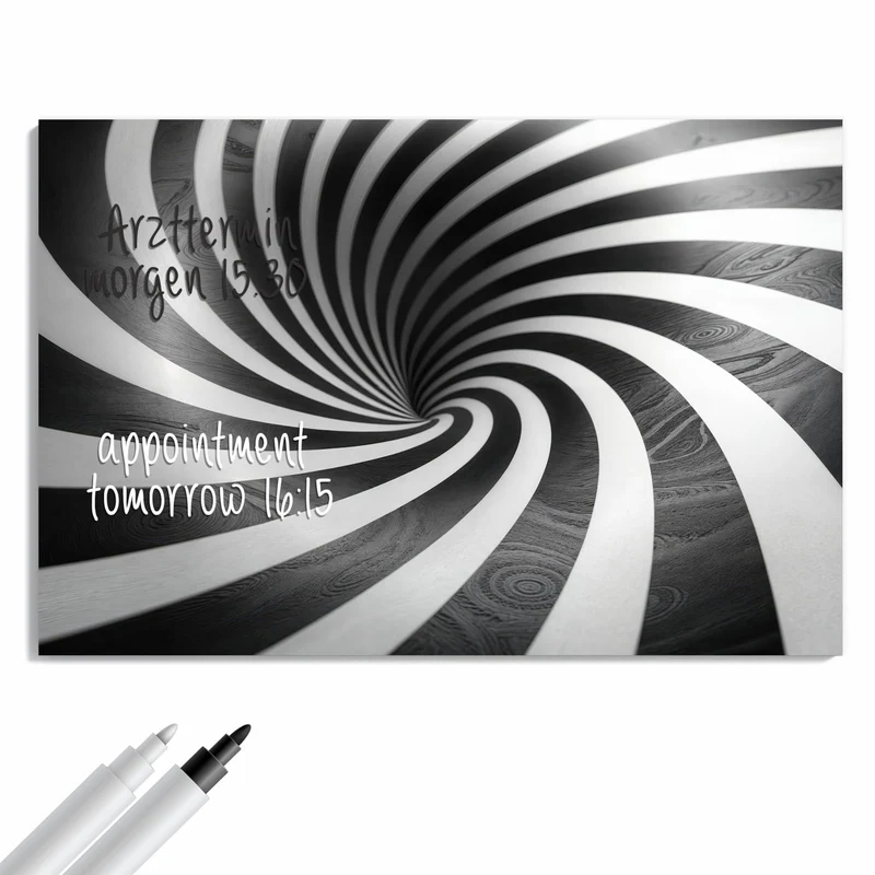 Metall Magnettafel - Hypnotischer Strudel