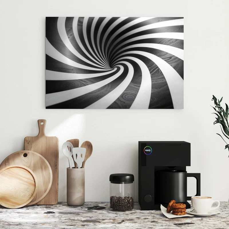 Metall Magnettafel - Hypnotischer Strudel