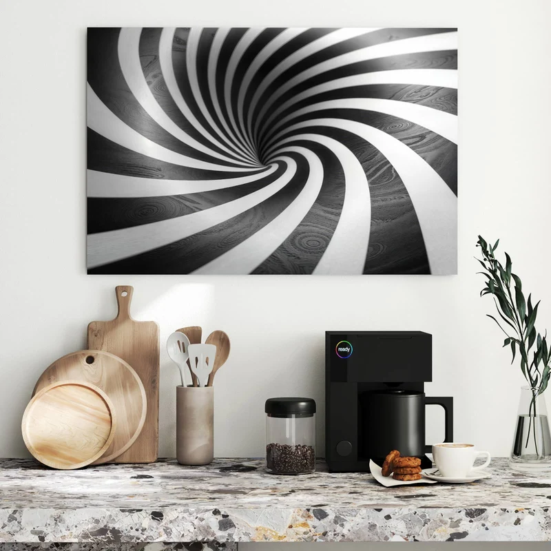 Metall Magnettafel - Hypnotischer Strudel