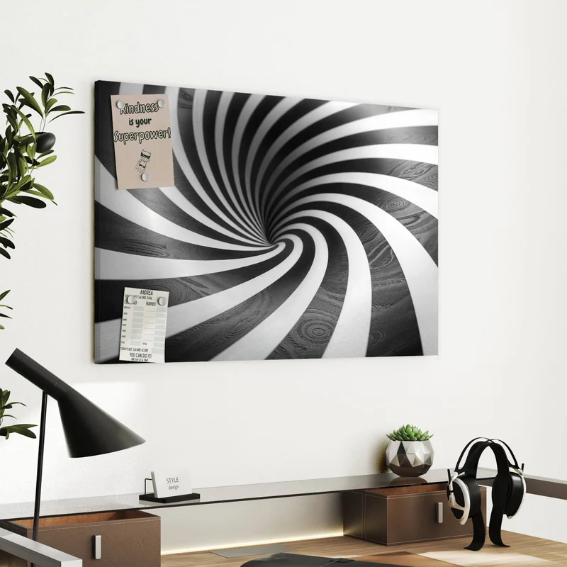 Metall Magnettafel - Hypnotischer Strudel