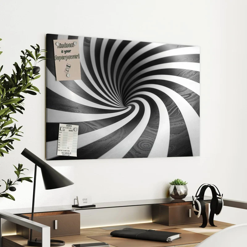 Metall Magnettafel - Hypnotischer Strudel