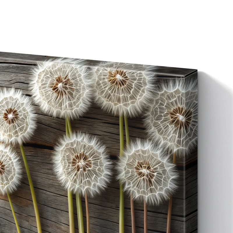 Metall Magnettafel - Pusteblumen auf Holz