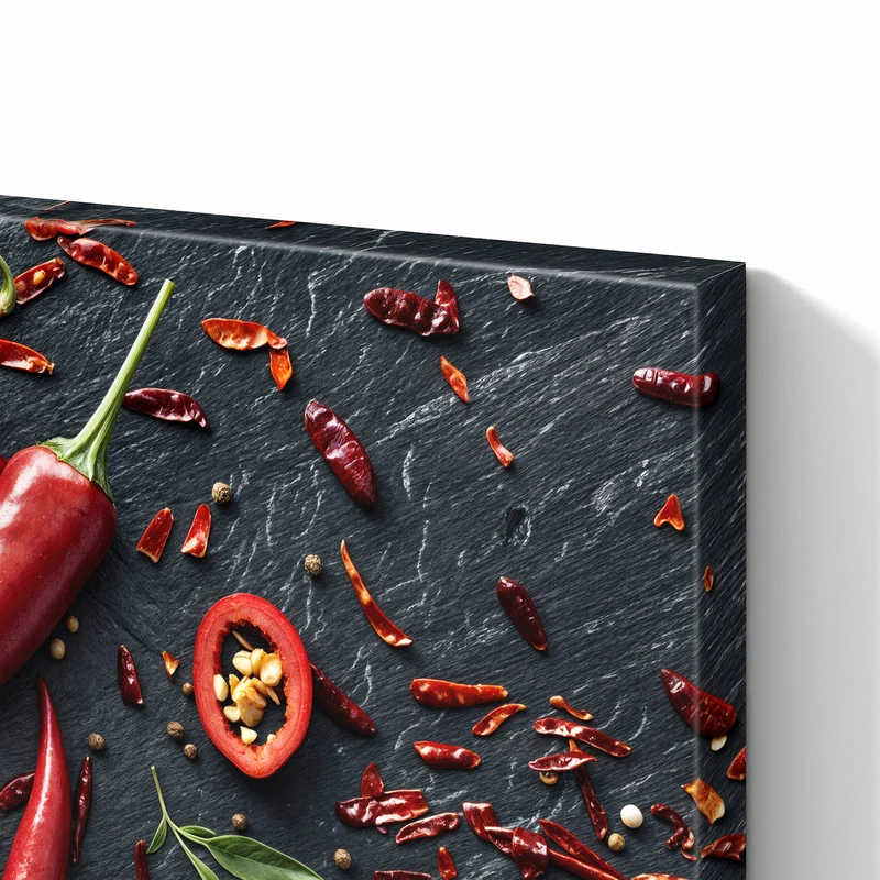 Metall Magnettafel - Feurige Chilis