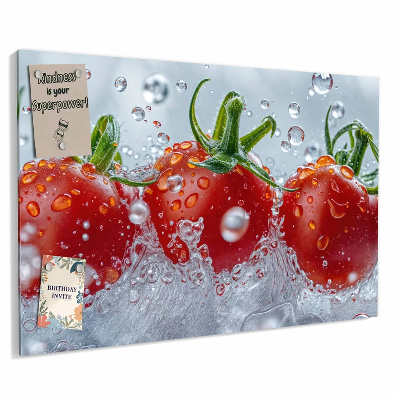 Metall Magnettafel - Tomaten im Wasser
