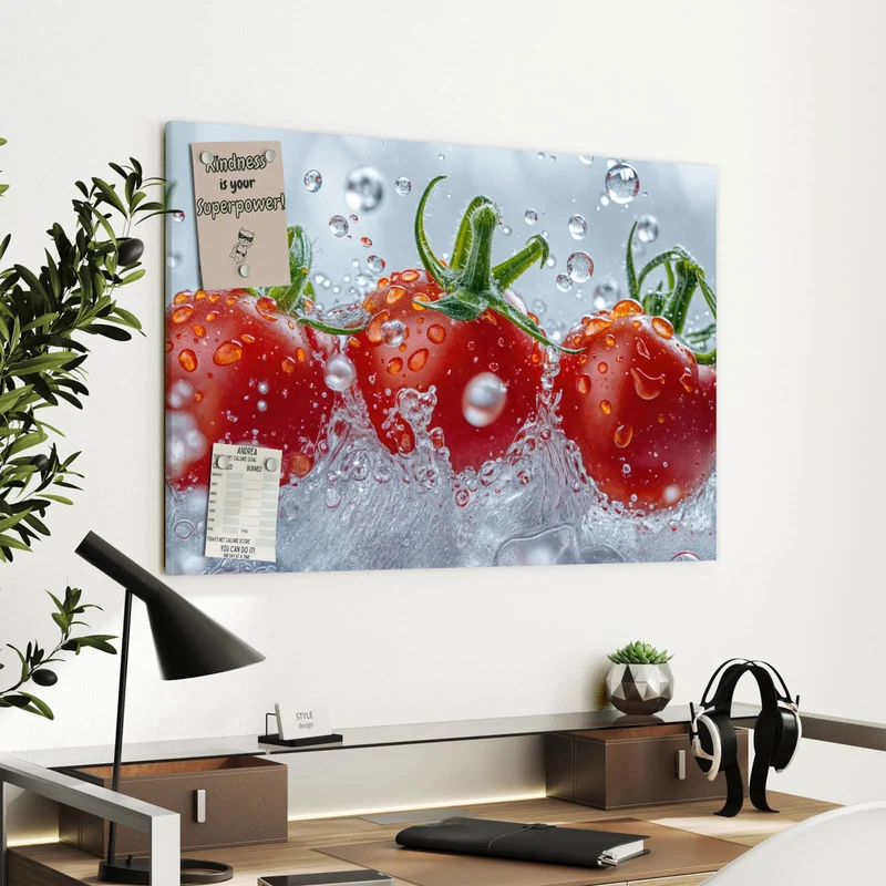 Metall Magnettafel - Tomaten im Wasser