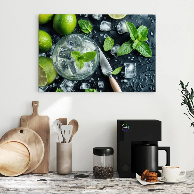 Metall Magnettafel - Frische Limetten