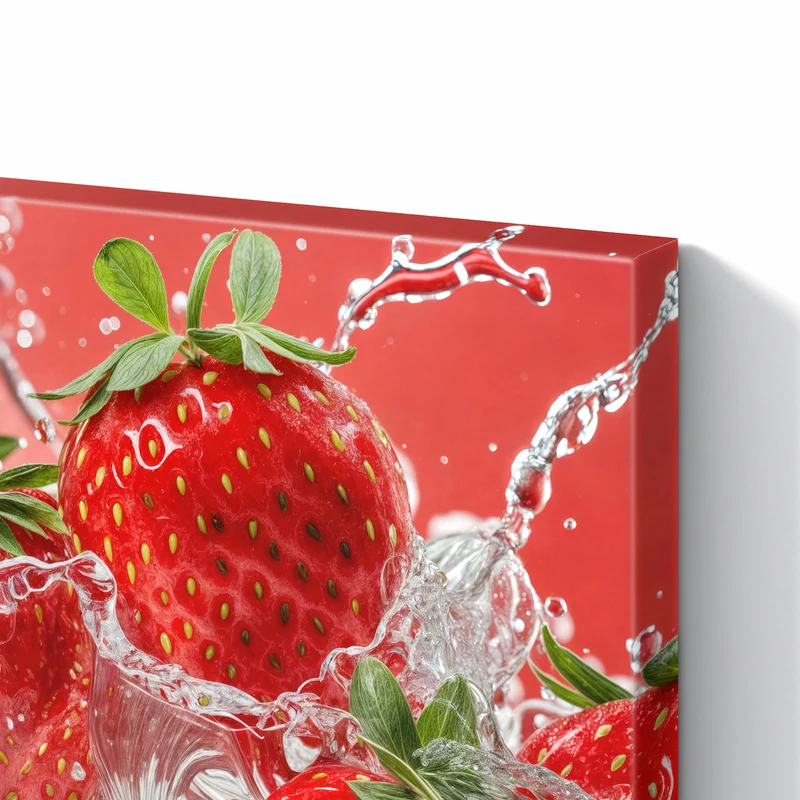 Metall Magnettafel - Erdbeerspritzer