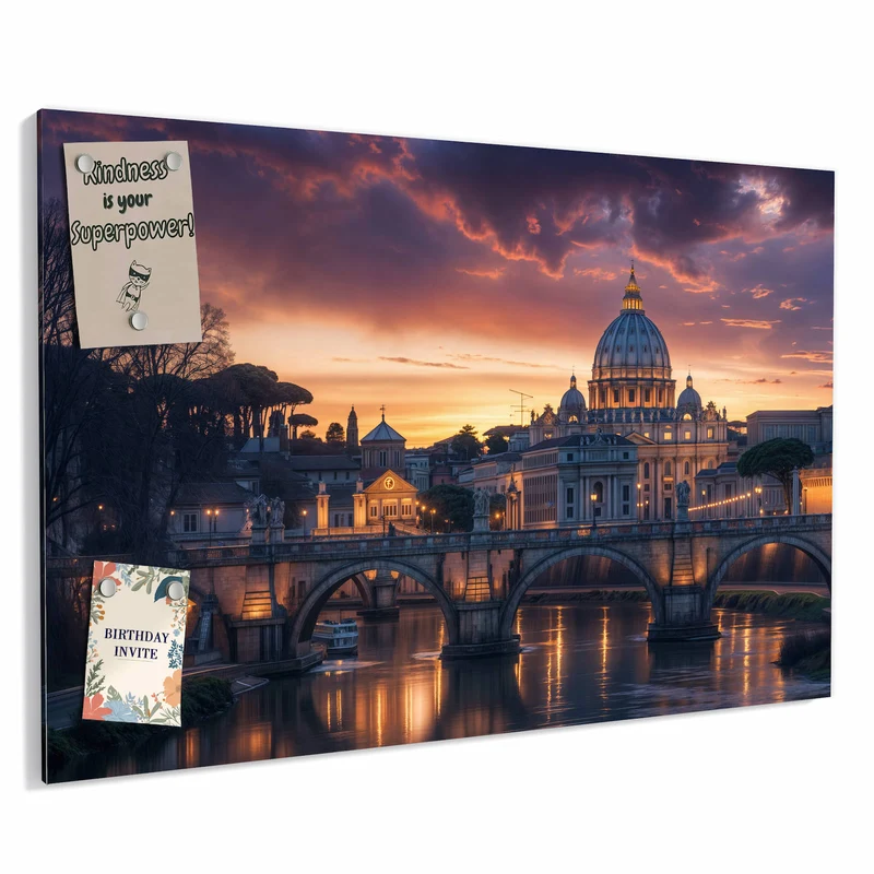 Metall Magnettafel - Rom im Abendlicht
