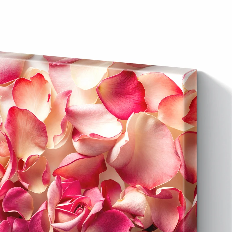 Metall Magnettafel - Rosenblüten in Pink