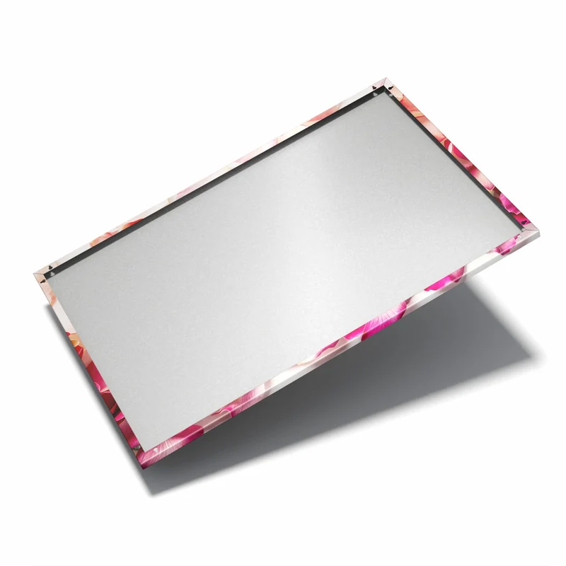 Metall Magnettafel - Rosenblüten in Pink