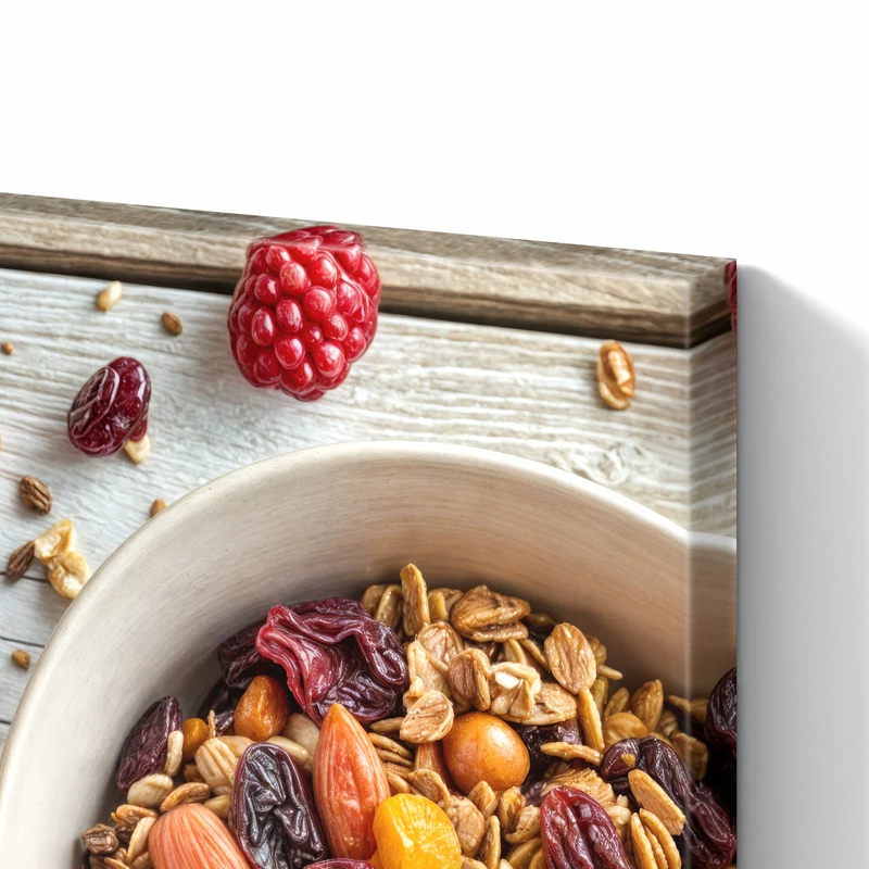 Metall Magnettafel - Müsli mit Nüssen