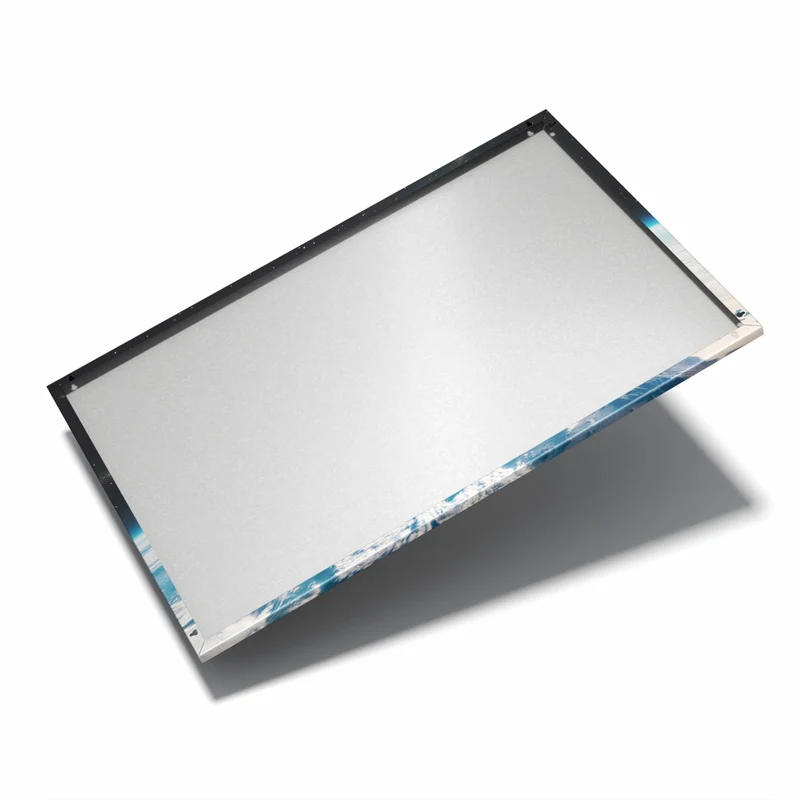 Metall Magnettafel - Mond über der Erde