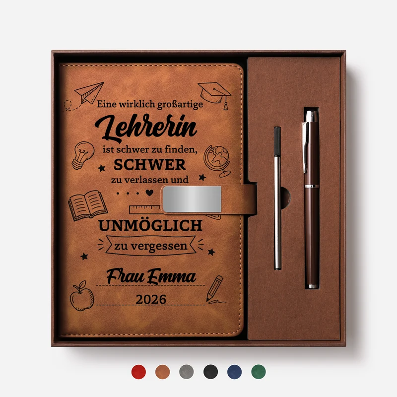 Eine Wirklich Großartige Lehrkraft - Personalisiertes Geschenk | Notizbuch Mit Stift Danke Lehrerin Abschied