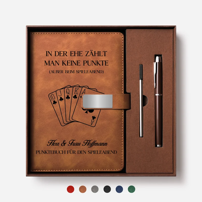 In Der Ehe Zählt Man Keine Punkte - Personalisierte Hochzeitsgeschenke | Notizbuch Mit Stift Brautpaar