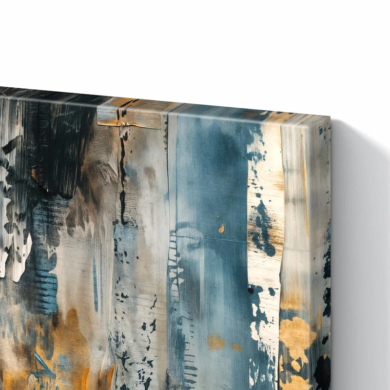 Metall Magnettafel - Blaue Farbschichten