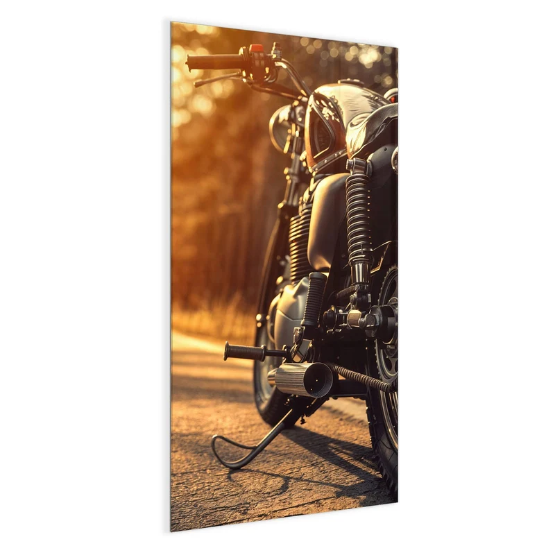 Magnettafel - Motorrad im Gegenlicht