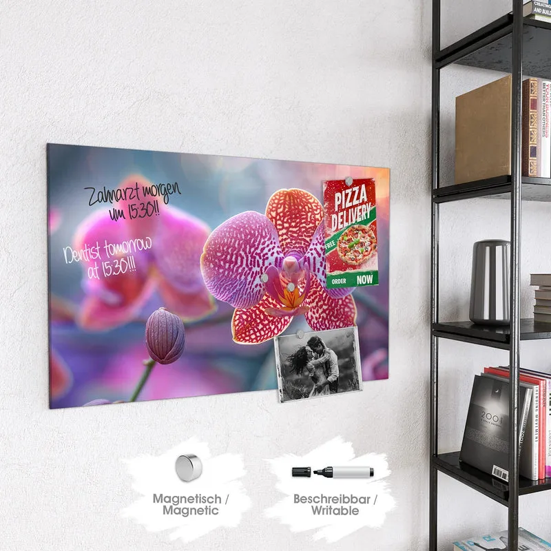 Magnettafel - Exotische Orchidee
