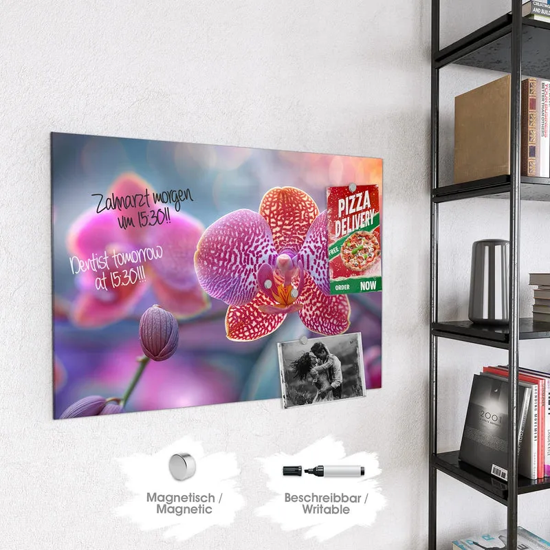 Magnettafel - Exotische Orchidee