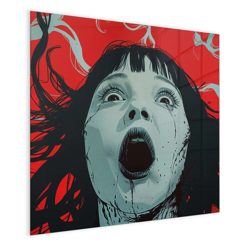 Magnettafel - Schrei in Rot