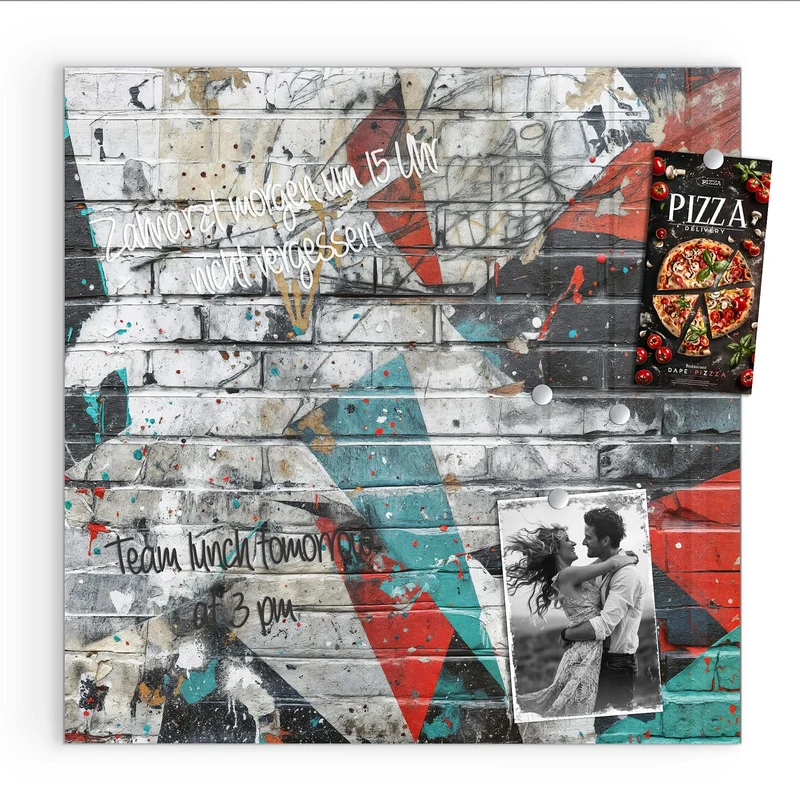 Magnettafel - Zickzack-Graffiti