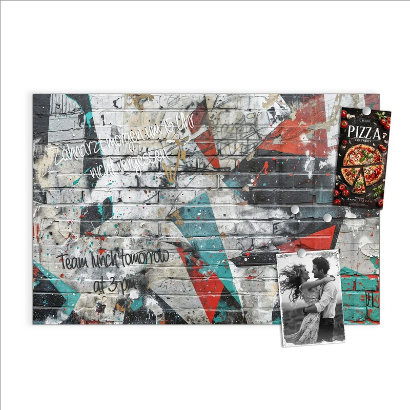 Magnettafel - Zickzack-Graffiti