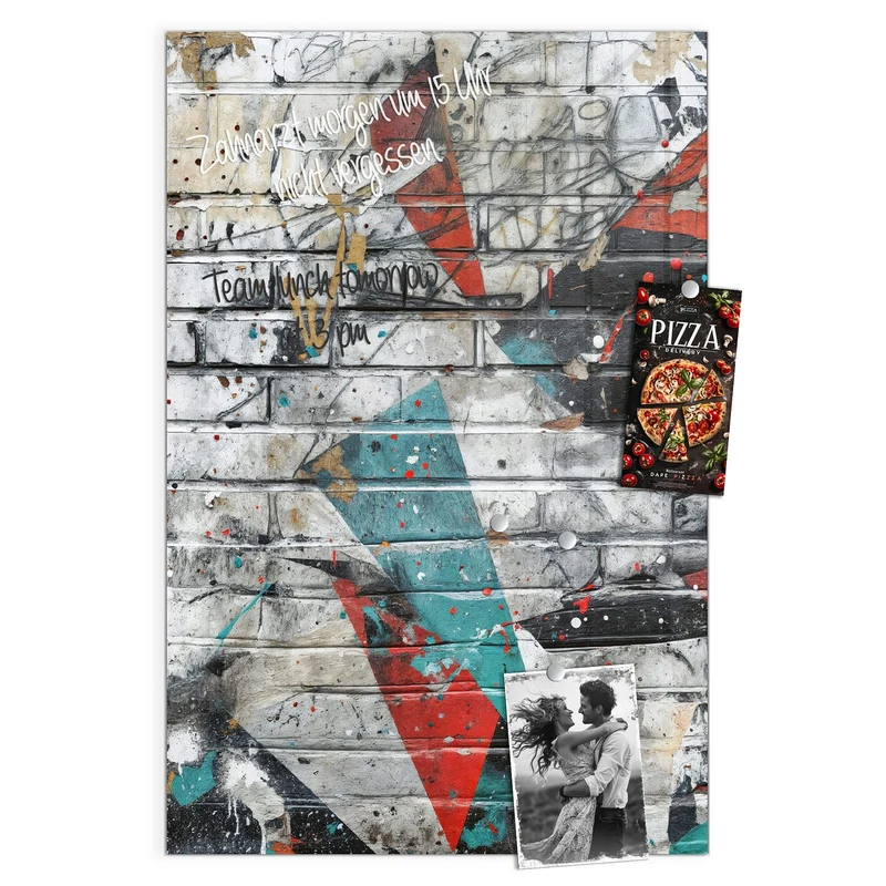 Magnettafel - Zickzack-Graffiti